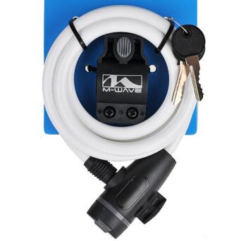 M-WAVE ZAMKNIĘCIE SPIRALA 10MM X 180 TYPU KLIP KLUCZYK RÓŻNE KOLORY