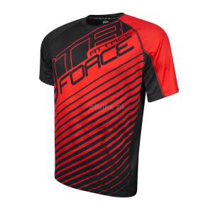  FORCE MTB ATTACK koszulka czarno-czerwona 900150