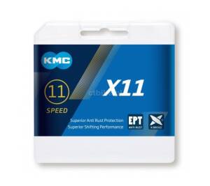 KMC X11 EPT 1/2"x11/128" łańcuch rowerowy 11 rzędowy 118 ogniw + SPINKA