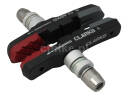 CLARK'S klocki hamulcowe CPS301 MTB (V-brake, Warunki Suche i Mokre) 72mm czerwono-czarno-szare