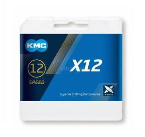 KMC X12 Ti-N 1/2"x11/128" łańcuch rowerowy 12 rzędowy 126 ogniw + SPINKA