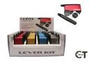 LEZYNE LEVER KIT BOX zestaw naprawczy do dętek mix kolorów pudełko 24szt. 