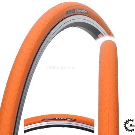 OPONA ROWEROWA KENDA KAMPAIGN K177 700x23C 30TPI UNIWERSALNA DRUTOWA POMARAŃCZOWA