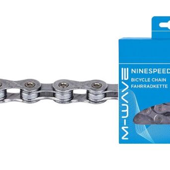 M-WAVE Łańcuch rowerowy 9 rz. 116 ogniw anti-rust ze spinką
