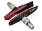 CLARK'S CPS958 klocki hamulcowe MTB (V-brake, Warunki Suche i Mokre) 70mm czerwono-czarne