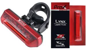 LAMPA TYŁ PROX LYNX COB LED 30 Lm USB, 7 trybów pracy