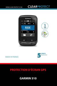NAKLEJKA OCHRONNA NA WYŚWIETLACZ GPS GARMIN 510