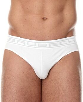 BRUBECK COMFORT COTTON Slipy męskie białe
