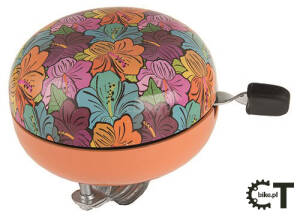 M-WAVE BELL DING-DONG dzwonek rowerowy stalowy kwiaty