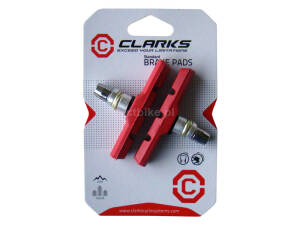 CLARK'S CP511 klocki hamulcowe MTB (v-brake, warunki mokre) 70mm czerwone