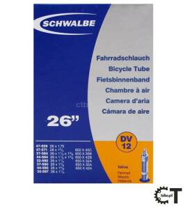 SCHWALBE DĘTKA DV12 DUNLOP D/V 40mm STANDARD 26x1.75 26x1 3/4 27.5x1.35/1.75 26x1 1/4 26x1 3/8 26x1 5/8 650x32/45 BOX