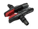 CLARK'S CPS513 klocki hamulcowe MTB (v-brake, warunki suche i mokre, lekka obudowa aluminiowa) 72mm czerwono-czarno-szare