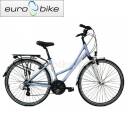EUROBIKE BASIC 1.1 28" rower trekkingowy damski koła 28" błękitno-biały mat