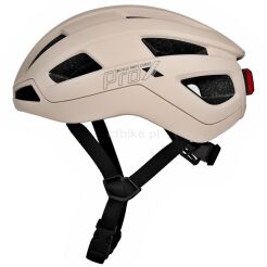 PROX Magneto kask rowerowy jasny beż z lampką LED