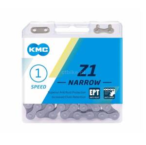 KMC Z1 Narrow EPT łańcuch rowerowy 1 rzędowy 112 ogniw ze spinką