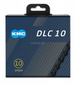 KMC DLC ACE 1/2x11/128 łańcuch rowerowy 10 rzędowy 116 ogniw czarny 257g