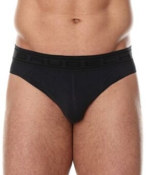 BRUBECK COMFORT COTTON Slipy męskie ciemnografitowe