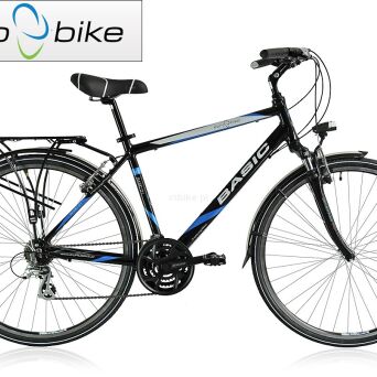 EUROBIKE BASIC 0.1 rower trekkingowy męski koła 28" czarno-niebieski
