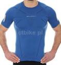 BRUBECK ATHLETIC Koszulka męska termoaktywna krótki rękaw ciemnoniebieski