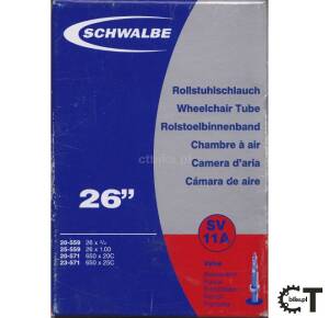 SCHWALBE DĘTKA SV11A PRESTA F/V 40mm STANDARD 26x3/4 26x1.00 650x20/23C 20/25-559 20/23-571 BOX