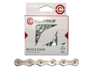 CLARK'S łańcuch rowerowy YBN C10 SHIMANO CAMPAGNOLO SRAM (10 Biegów, CP 1/2"x11/128", dł.116 ogniw, szer.5.9mm, spinka do łańcucha) standard srebrny 