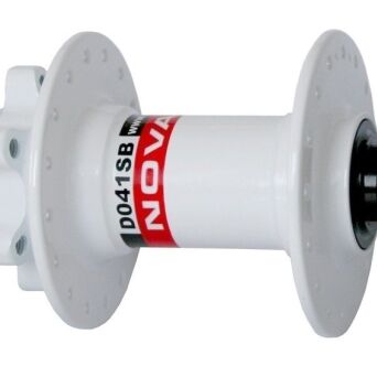 NOVATEC D041 Piasta przednia 6 śrub biała