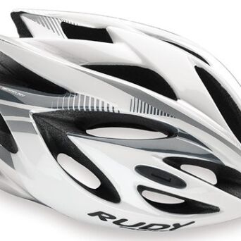 RUDY PROJECT RUSH KASK ROWEROWY BIAŁO-SREBRNY POŁYSK Roz. M