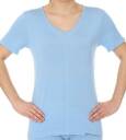 BRUBECK COMFORT NIGHT Koszulka damska krótki rękaw błękitny