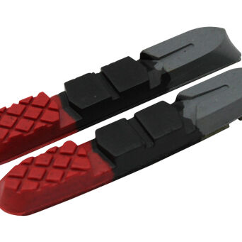 CLARK'S CPS501 okładziny hamulcowe MTB (v-brake, warunki suche i Mokre) 70mm czerwono-czarno-szare