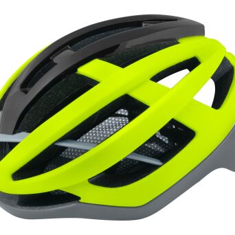 FORCE LYNX Kask rowerowy fluo-szary