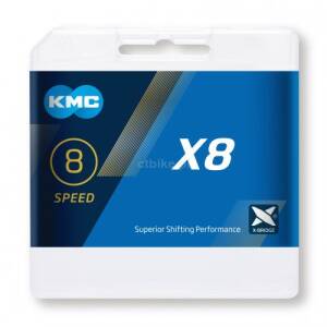KMC X8 łańcuch rowerowy 7/8 rzędowy 116 ogniw ze spinką