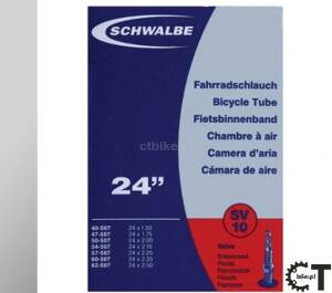 SCHWALBE DĘTKA SV10 PRESTA F/V 40mm STANDARD 24x1.50/2.35 25x2.25 40/62-507 57-520 BOX